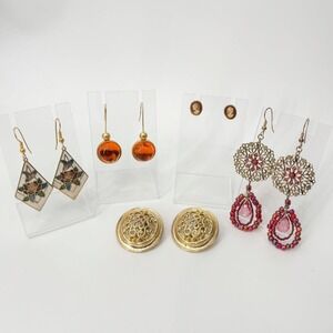 Lot of 5 Vintage & Modern Earrings – Mixed Styles, Metals & Colors, Filigree